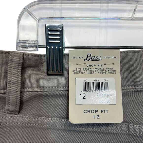 Nwt Bass Jeans gray crop fit size 12 - Picture 1 of 14